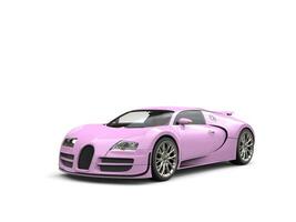 Flamingo pink modern super sports car - studio shot photo