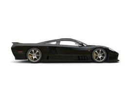 Midnight black modern super sports car - side view photo