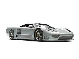 Shining silver modern super sports car photo