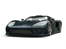 Deep jungle green modern super race car photo