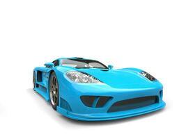 Caribbean blue modern super race car photo