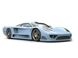 Air light blue modern super sports car - beauty shot photo