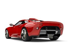 Super sports car, red paint - tail view photo