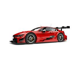 Scarlet red modern super race car photo