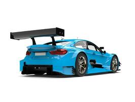 Capri blue modern super race car - rear view photo