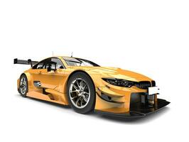 Golden metallic modern super race car photo