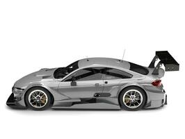 Light gray modern super car - side view photo