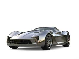 Beautiful metallic super sports concept car - front view photo