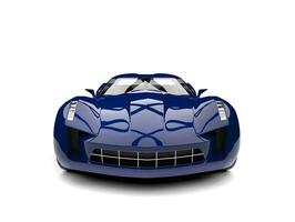 Dark blue modern sports concept car - front view photo