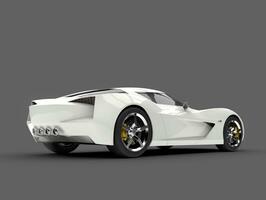 Stunning white concept sports car - back view photo