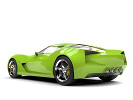 Mad green super sports concept car - rear view photo