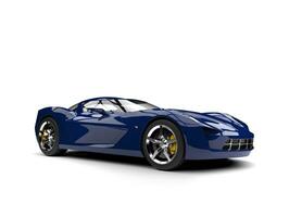 Dark blue modern sports concept car - beauty shot photo