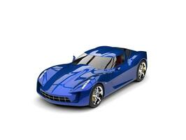 Ocean blue modern super sports concept car - beauty shot photo