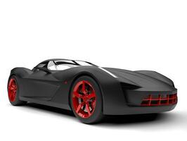 mate negro súper Deportes concepto coche con rojo detalles foto