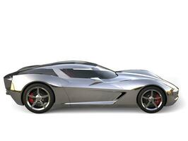 Beautiful metallic super sports concept car - side view photo