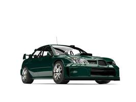 Dark jungle green modern touring race car photo