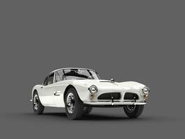 Beautiful white vintage sports car photo