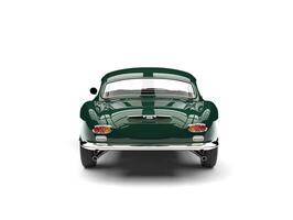 Racing green vintage sports car - back view photo