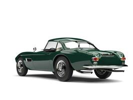 Racing green vintage sports car - rear view photo