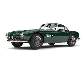 Racing green vintage sports car photo