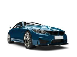 Dark cerulean blue super sports car photo