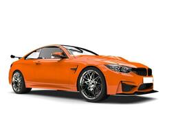 Rich orange modern luxury sports car photo