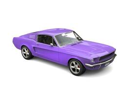 Beautiful purple vintage American muscle car photo