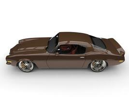 clásico marrón americano Clásico coche - parte superior abajo lado ver foto