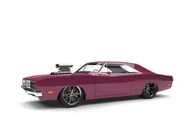 Lavender purple vintage American muscle car - beauty shot photo