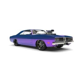 Crazy purple vintage muscle car photo