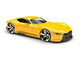 Mikado yellow modern super sports car - beauty shot photo