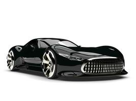 Midnight jet black modern super sports car photo