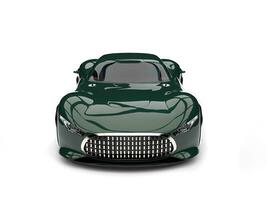 Racing green modern super sports car - front view photo