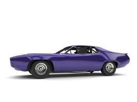 Violet vintage race car - side view photo