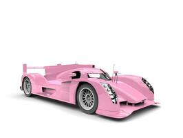 Candy pink modern super race car - beauty shot photo
