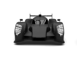 Matte black modern super race car - front view photo