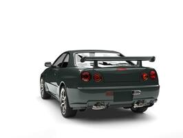 Dark gray urban sports car - back view photo