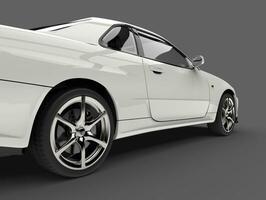 Show white urban sports car - rear side shot photo