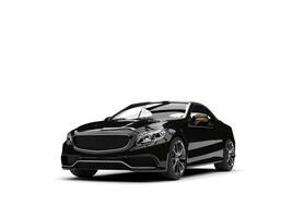 Shiny black modern luxury convertible car - beauty shot photo
