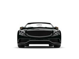 Night black modern luxury convertible car - front view photo