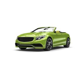 Metallic green modern luxury convertible car photo