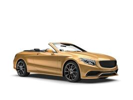 Modern golden luxury convertible car - beauty shot photo