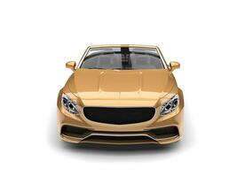 Modern golden luxury convertible car - front view photo