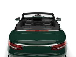 Dark green modern luxury convertible car - back view photo