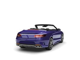 Dark violet modern luxury convertible car - tail view photo
