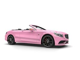 Pretty pink modern luxury convertible car photo
