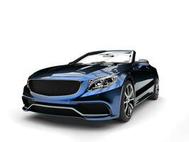 Metallic blue modern luxury convertible car photo