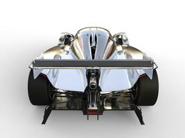 Metallic super race car - tail view photo