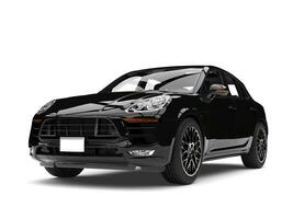 Cool modern family car - shiny black photo