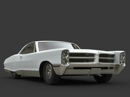 Cool white restored vintage car - beauty shot photo